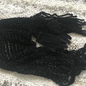 Black shawl and  glove